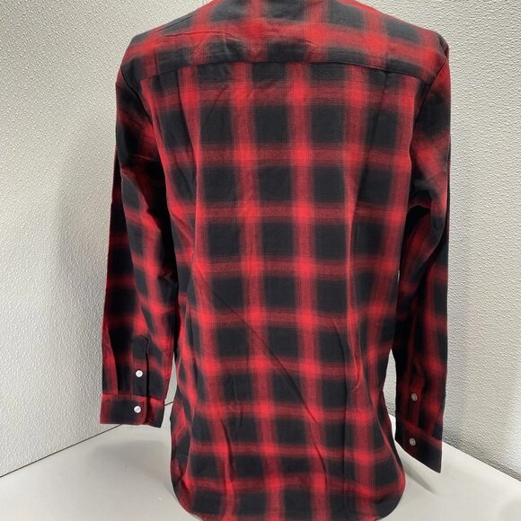 Killion Men’s Plaid Cotton Casual Button-Down Shirt – Red – Size L - Picture 7 of 12
